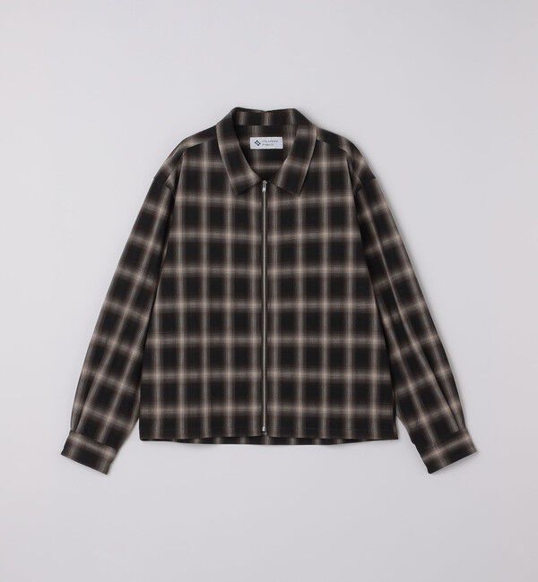 SHIPS「City Ambient Products: オンブレ チェック シャツ ジップ アウター」|シャツ・ブラウス|