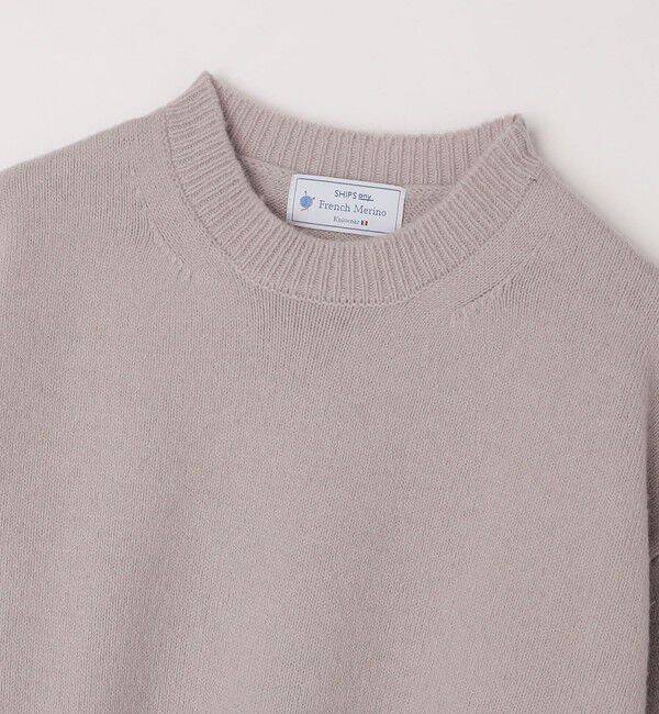 SHIPS any「SHIPS any: French Merino ウール クルーネック ニット◇」|ニット・セーター|グレー