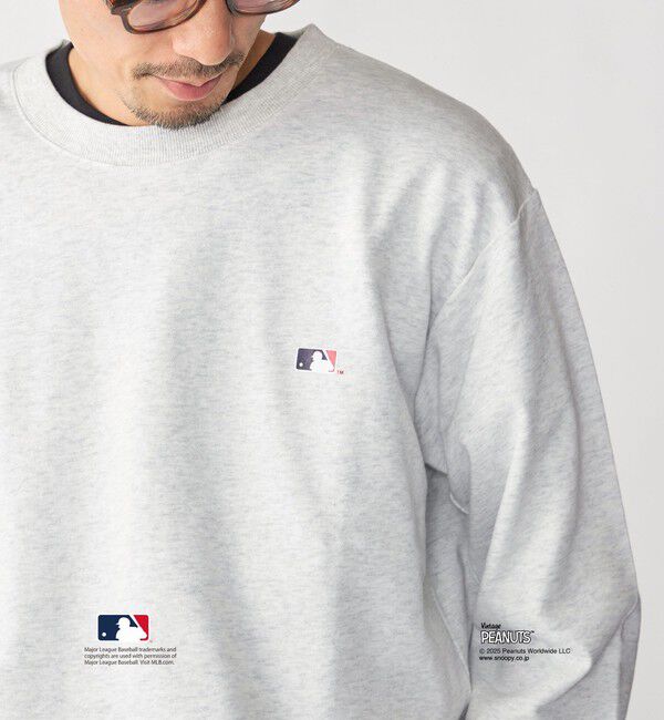 SHIPS「【WEB限定】SHIPS: VINTAGE PEANUTS&times;MLB プリント クルーネック スウェット」|スウェット・ジャージ|