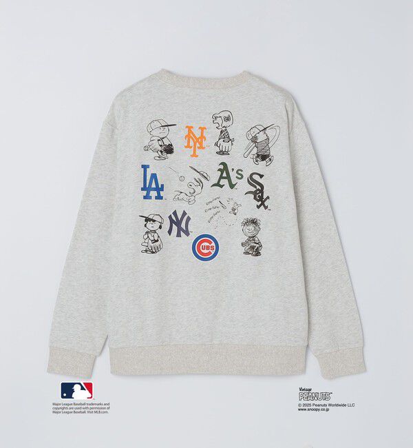 SHIPS「【WEB限定】SHIPS: VINTAGE PEANUTS&times;MLB プリント クルーネック スウェット」|スウェット・ジャージ|