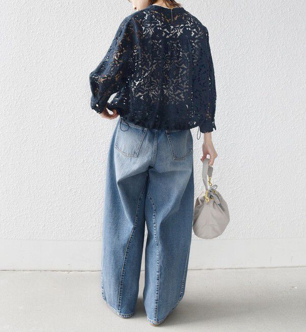 SHIPS for women「〈手洗い可能〉裾 ドロスト レース ブラウス」|シャツ・ブラウス|