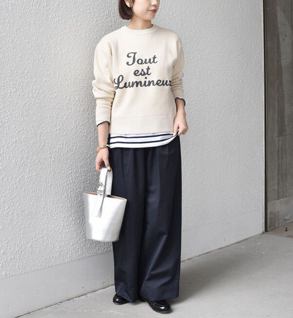 SHIPS Colors 「SHIPS Colors:〈手洗い可能〉サガラ ロゴ ニット」|ニット・セーター|