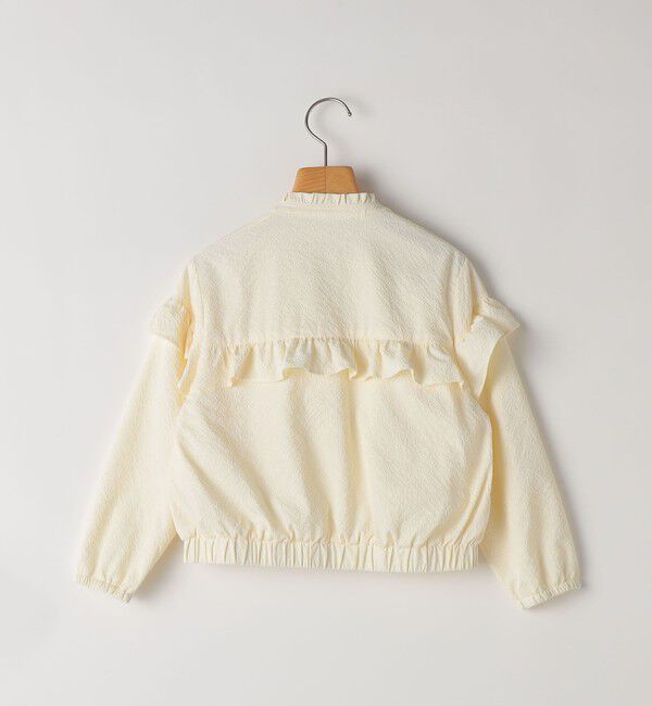 SHIPS KIDS「SHIPS KIDS:100～130cm / 〈UVカット〉ドライタッチ フリル ライト ブルゾン」|ブルゾン・スタジャン|
