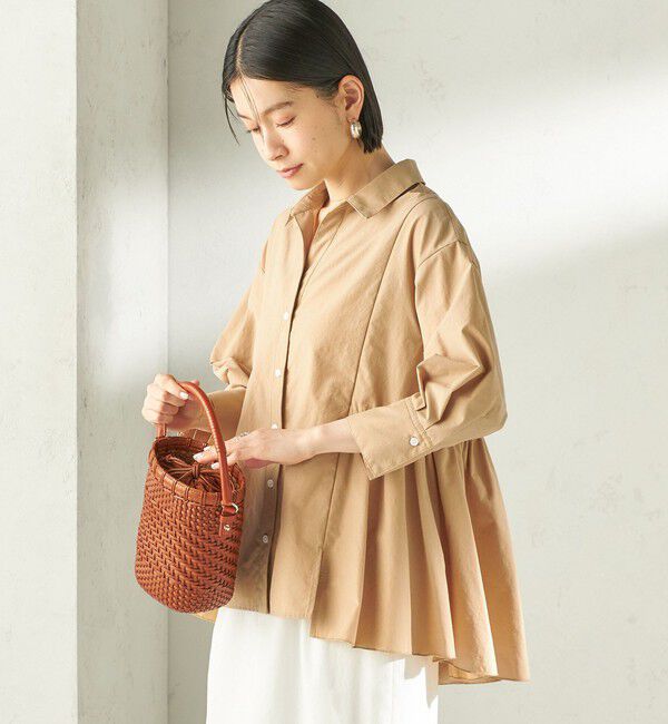 SHIPS for women「〈手洗い可能〉ポリエステル コットン ギャザー 切替 羽織 シャツ」|シャツ・ブラウス|
