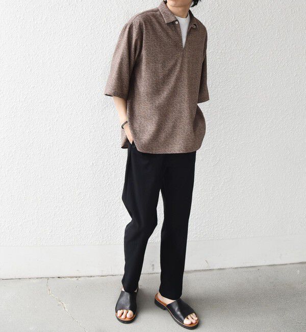 SHIPS any「SHIPS any:〈UVカット〉FUTURE LINEN CANVAS リネンライク スキッパー プルオーバーシャツ◇」|シャツ・ブラウス|