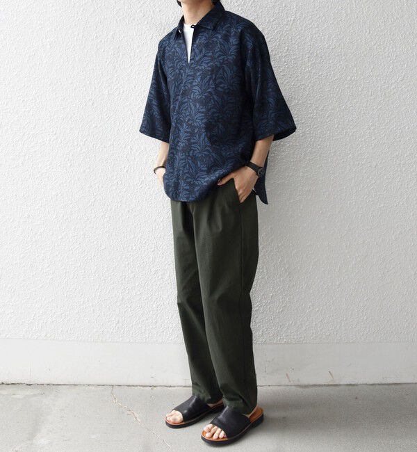 SHIPS any「SHIPS any:〈UVカット〉FUTURE LINEN CANVAS リネンライク スキッパー プルオーバーシャツ◇」|シャツ・ブラウス|