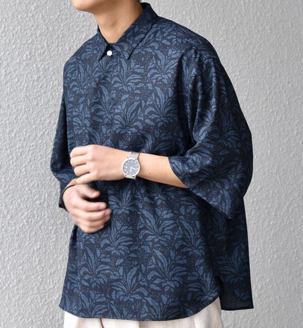 SHIPS any「SHIPS any:〈UVカット〉FUTURE LINEN CANVAS リネンライク スキッパー プルオーバーシャツ◇」|シャツ・ブラウス|