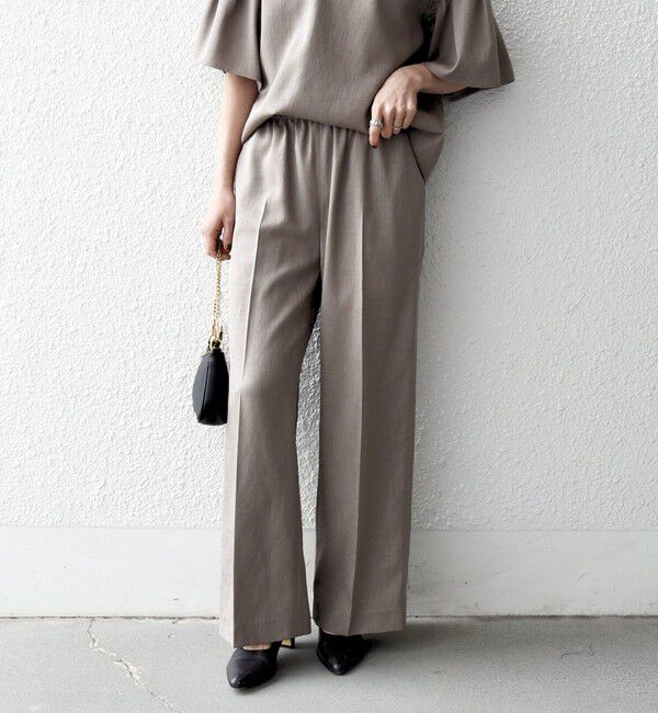 SHIPS any「SHIPS any:〈洗濯機可能〉リネン ライク ブラウス &times; イージー パンツ セットアップ」|その他|