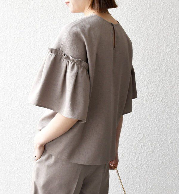 SHIPS any「SHIPS any:〈洗濯機可能〉リネン ライク ブラウス &times; イージー パンツ セットアップ」|その他|