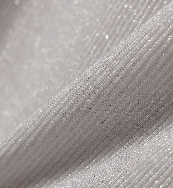 quaranciel「quaranciel:〈手洗い可能〉ラメ チュール リブ コンパクト TEE」|Tシャツ・カットソー|