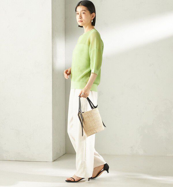 SHIPS for women「《予約》〈手洗い可能〉16G 半袖 プルオーバー」|ニット・セーター|