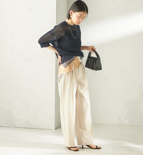 SHIPS for women「《予約》〈手洗い可能〉16G 半袖 プルオーバー」|ニット・セーター|