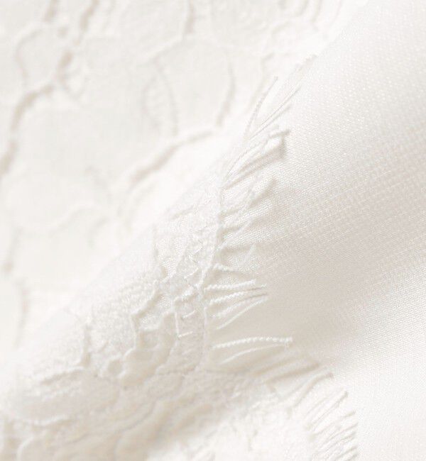 SHIPS for women「《予約》〈手洗い可能〉シルケット ポンチ レース コンビ プルオーバー」|Tシャツ・カットソー|