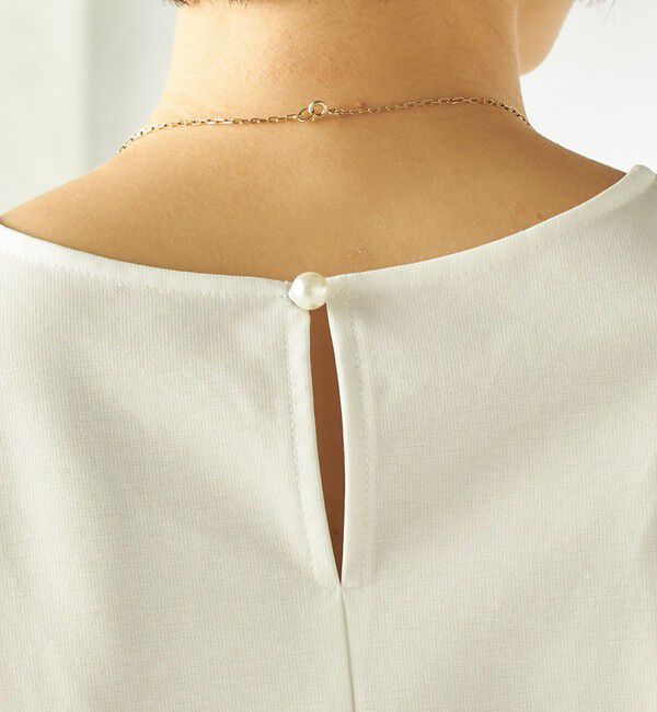 SHIPS for women「《予約》〈手洗い可能〉シルケット ポンチ レース コンビ プルオーバー」|Tシャツ・カットソー|