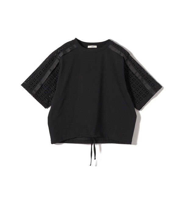 SHIPS for women「《予約》【WEB限定】〈手洗い可能〉レース コンビ ショート スリーブ カットソー」|Tシャツ・カットソー|