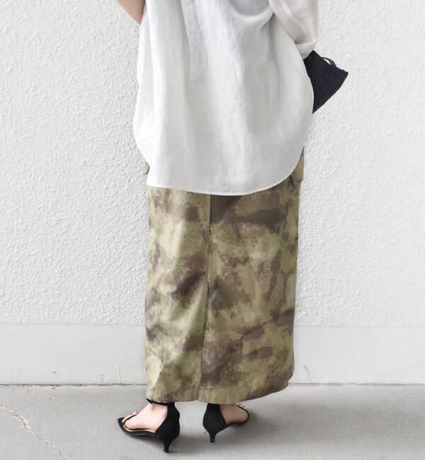 SHIPS for women「《予約》【SHIPS別注】GUNG HO:〈洗濯機可能〉CAMO柄 カーゴ スカート」|スカート|