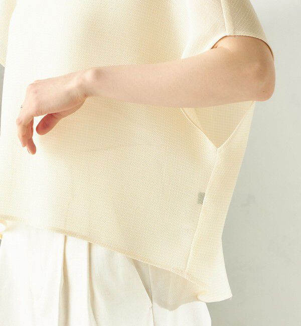 SHIPS for women「《予約》〈手洗い可能〉ミニ チェック カラミ スキッパー プルオーバー」|シャツ・ブラウス|