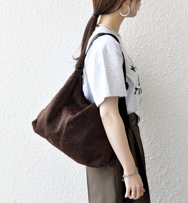 SHIPS any「《予約》SHIPS any: ラメ サイド ギャザー ドロスト ショルダー バッグ」|ショルダー・メッセンジャー|