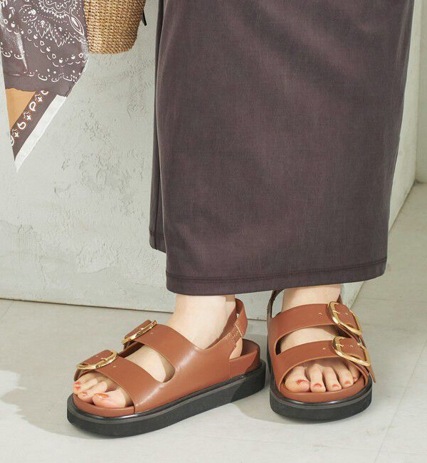 SHIPS for women「《予約》NORMSCOR: フット ベルト サンダル」|サンダル|キャメル