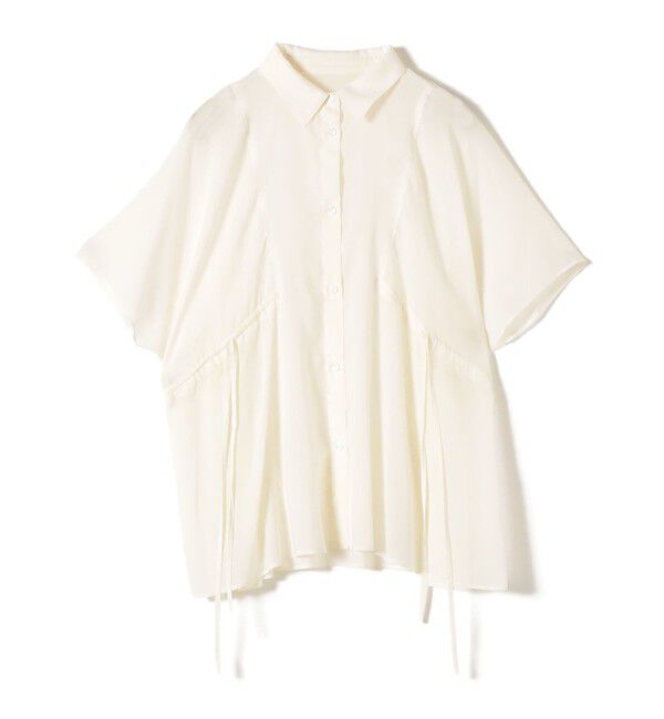 SHIPS for women「《予約》【WEB限定】〈手洗い可能〉ウエスト ドロスト シアー ブラウス」|シャツ・ブラウス|