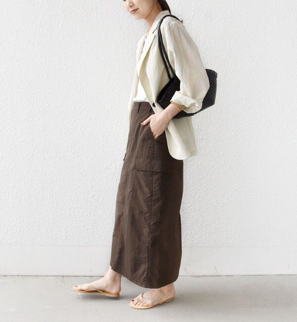 SHIPS for women「《予約》【SHIPS別注】GUNG HO:〈洗濯機可能〉SLD カーゴ スカート」|スカート|