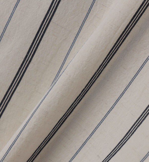 SHIPS any「SHIPS any:〈洗濯機可能〉コットン/リネン ストライプ バンド スキッパー ハーフスリーブ シャツ 26SS◆」|シャツ・ブラウス|