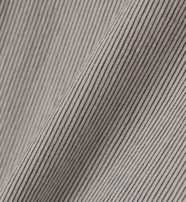 SHIPS any「SHIPS any:〈洗濯機可能〉コットン/リネン ストライプ バンド スキッパー ハーフスリーブ シャツ 26SS◆」|シャツ・ブラウス|