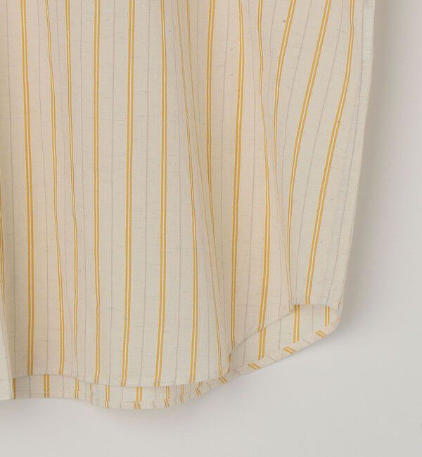 SHIPS any「SHIPS any:〈洗濯機可能〉コットン/リネン ストライプ バンド スキッパー ハーフスリーブ シャツ 26SS◆」|シャツ・ブラウス|