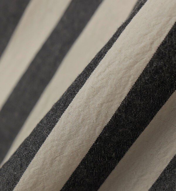 SHIPS any「SHIPS any:〈洗濯機可能〉コットン/リネン ストライプ バンド スキッパー ハーフスリーブ シャツ 26SS◆」|シャツ・ブラウス|