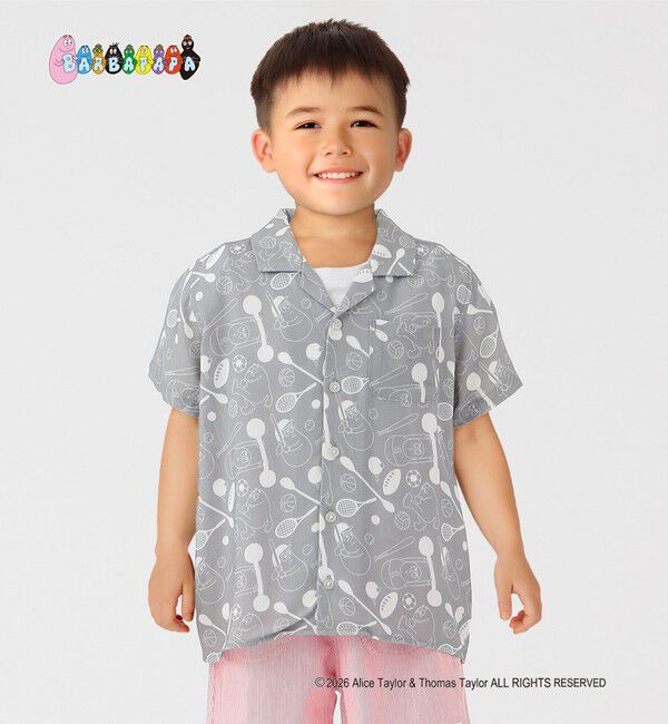 SHIPS Colors 「SHIPS Colors:〈洗濯機可能〉80～130cm / バーバパパ レーヨン プリント シャツ」|シャツ・ブラウス|ダークグレー