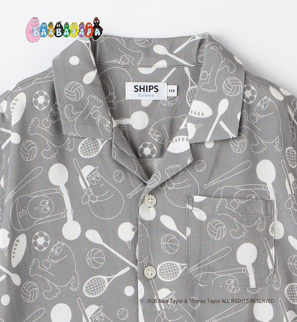 SHIPS Colors 「SHIPS Colors:〈洗濯機可能〉80～130cm / バーバパパ レーヨン プリント シャツ」|シャツ・ブラウス|