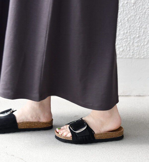 SHIPS any「《予約》VINILO: レザー ベルト バックル フリンジ サンダル」|サンダル|