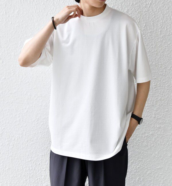 SHIPS any「SHIPS any:〈洗濯機可能〉JAPAN MADE ライト ペーパー クルーネック Tシャツ◆」|Tシャツ・カットソー|