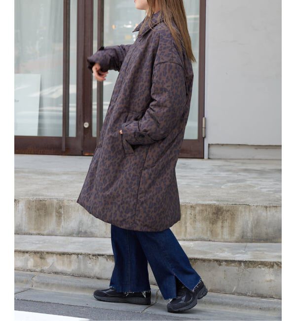 OUTDOOR PRODUCTS Usual Things「パデットレオパードプリントステンカラーコート」|その他|