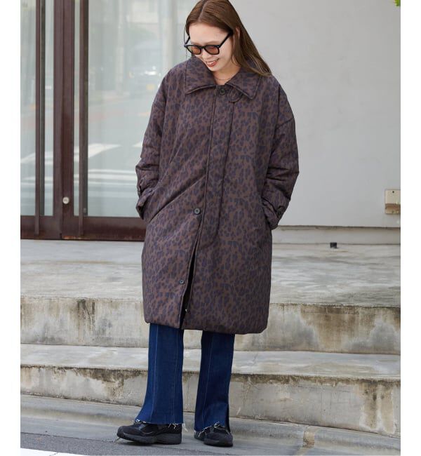 OUTDOOR PRODUCTS Usual Things「パデットレオパードプリントステンカラーコート」|その他|