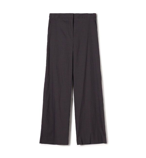DES PRES「リネンナイロンストレッチ セミワイドパンツ」|その他|17 チャコールグレー