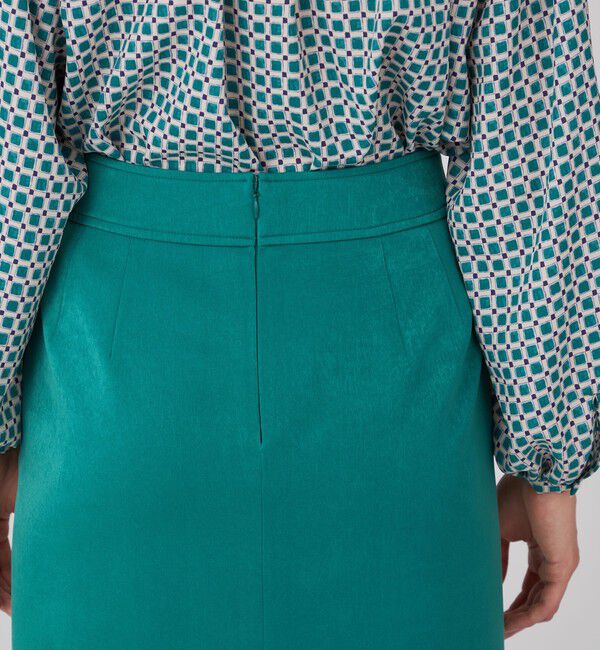 Ballsey「ブラッシュドサテン サイドポケットタイトスカート」|タイト|