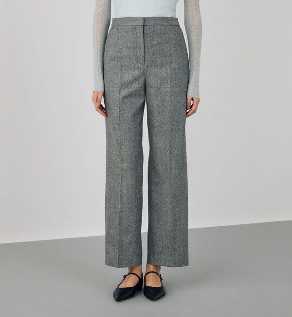 DES PRES「フランネルウールストレッチ セミワイドパンツ」|スラックス|