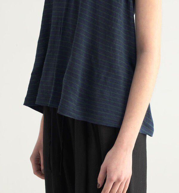 BACCA「リネンボーダー ホルターネックカットソー」|Tシャツ・カットソー|