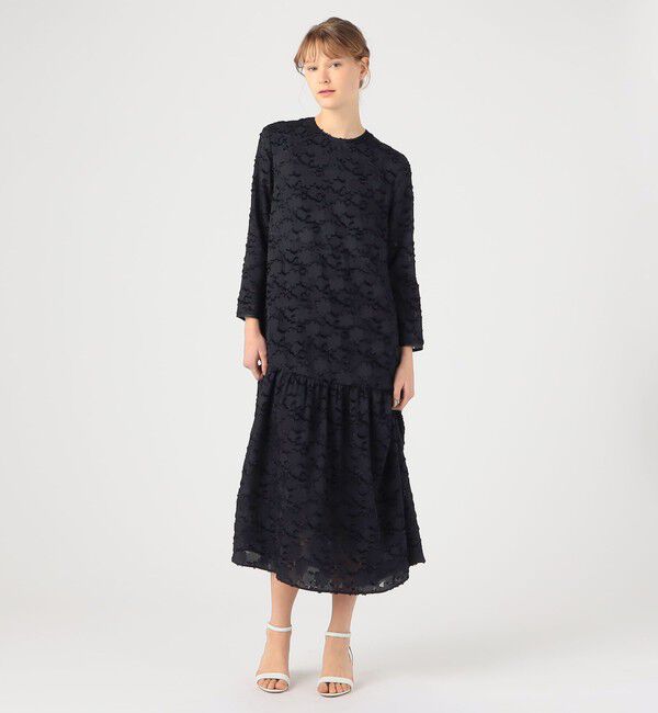 Ballsey「マーガレットカットジャカード フレアギャザーワンピース」|ワンピース|