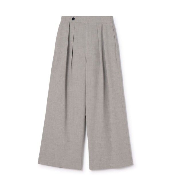GALERIE VIE「レーヨンウールデラヴェ ワイドタックパンツ」|スラックス|13 ライトグレー