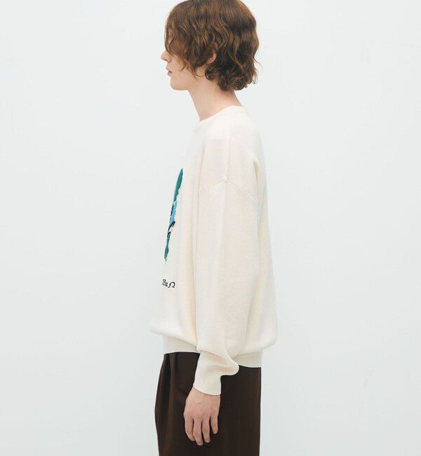 CABaN「CABaN コットンカシミヤ Elephantエンブロイダリークルーネックプルオーバー」|ニット・セーター|