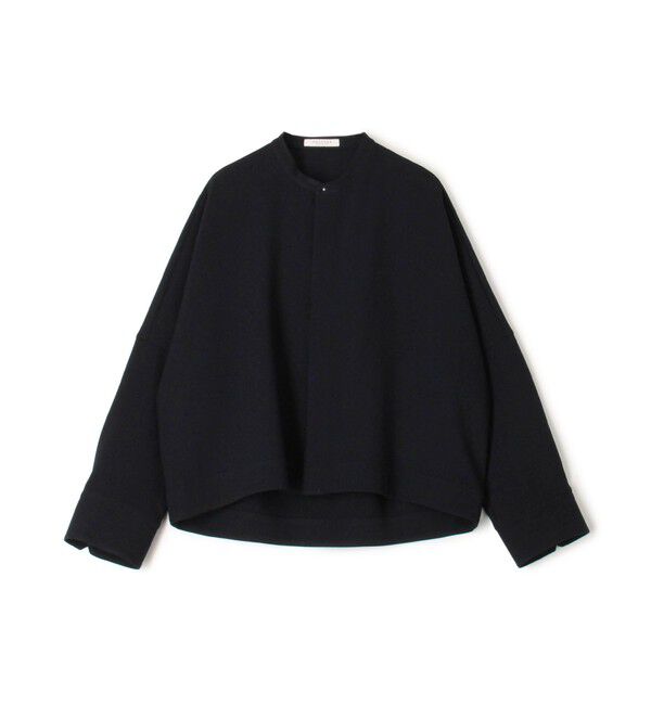MACPHEE「【WEB限定】ポリエステルフラノ コクーンシャツ」|シャツ・ブラウス|69 ネイビー