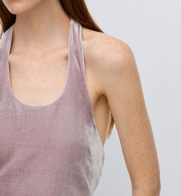 BACCA「レーヨンシルクベルベット ホルターネックブラウス」|シャツ・ブラウス|