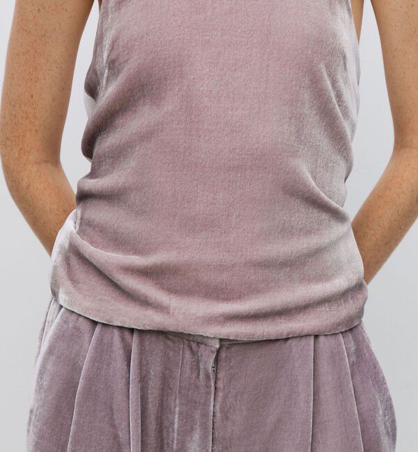 BACCA「レーヨンシルクベルベット ホルターネックブラウス」|シャツ・ブラウス|