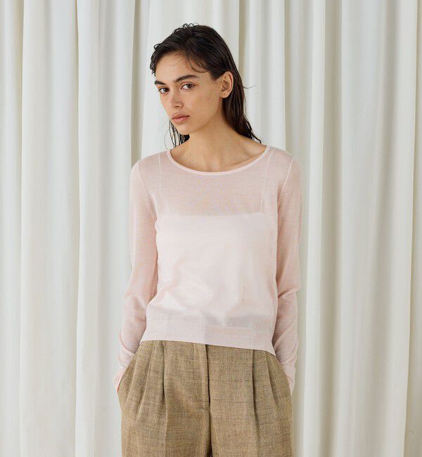 DES PRES「ソフトカシミヤシルク ラウンドネックプルオーバー」|ニット・セーター|
