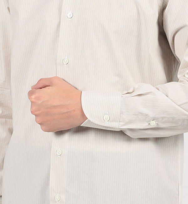 TOMORROWLAND MENS「コットン ワイドスプレッドカラー ストライプドレスシャツ」|シャツ・ブラウス|