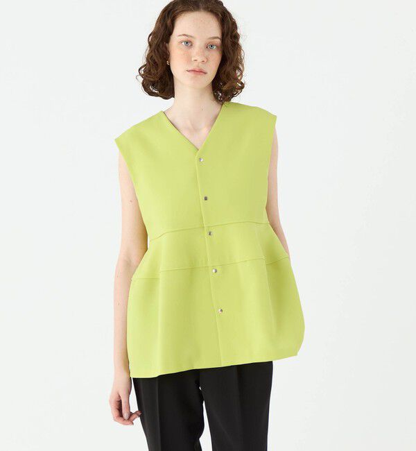 Ballsey「スティフダブルクロス バレルヘムブラウス」|シャツ・ブラウス|