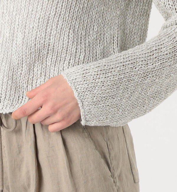 JAMES PERSE「コットンリネンオープンワーク クルーネックプルオーバー WVP3093」|ニット・セーター|