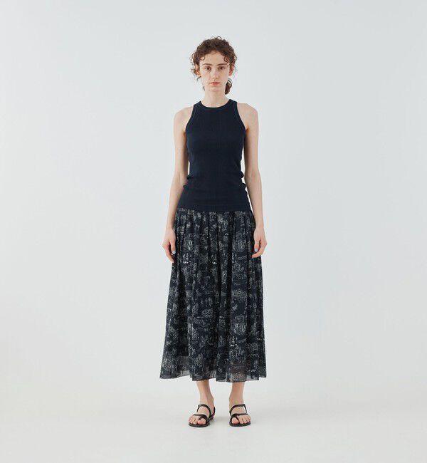 GALERIE VIE「 LandScapeシルクストレッチ イージータックスカート」|スカート|